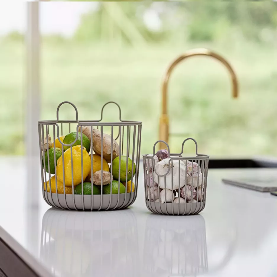 Koszyk metalowy ZONE DENMARK 20 x 20 cm ciemnoszary