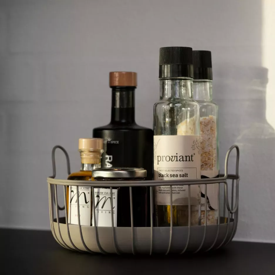 Koszyk metalowy ZONE DENMARK 22 x 8 cm ciemnoszary