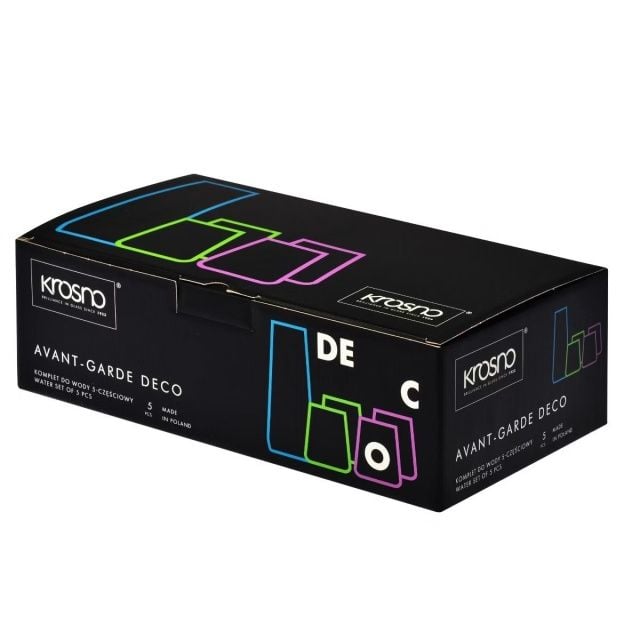 Komplet do wody dzbanek szklanki KROSNO AVANT GARDE DECO 5 el. 350 ml