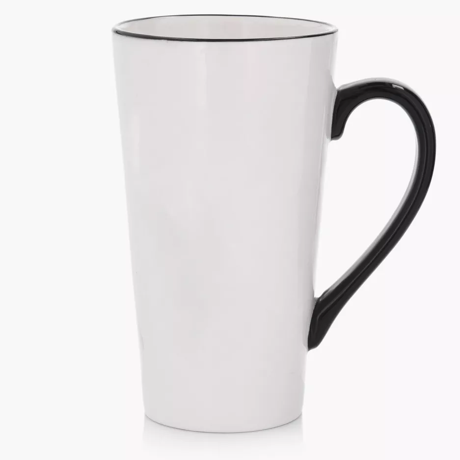 Kubek choinka DUKA JULGRAN 500 ml biały czarny kamionkowy