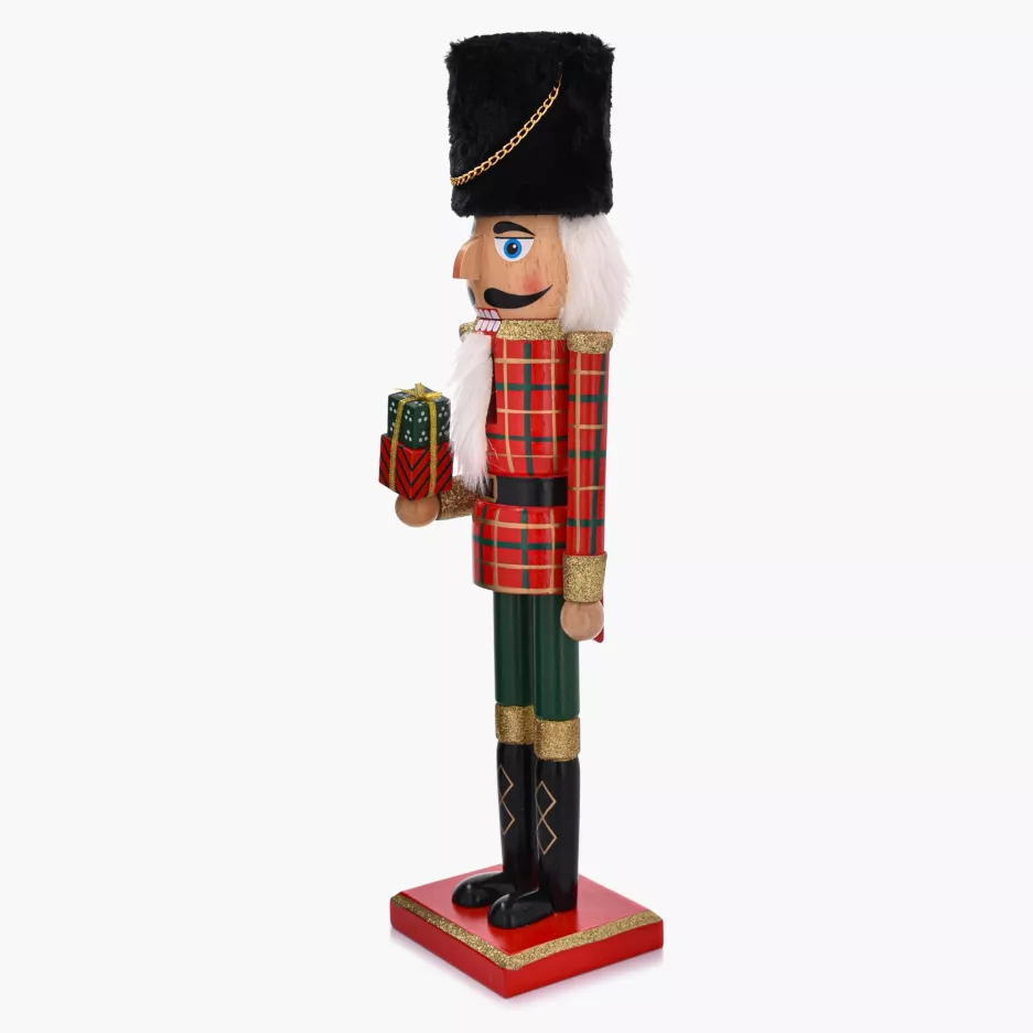 Dekoracja świąteczna dziadek do orzechów prezenty DUKA LUCAS 50 cm