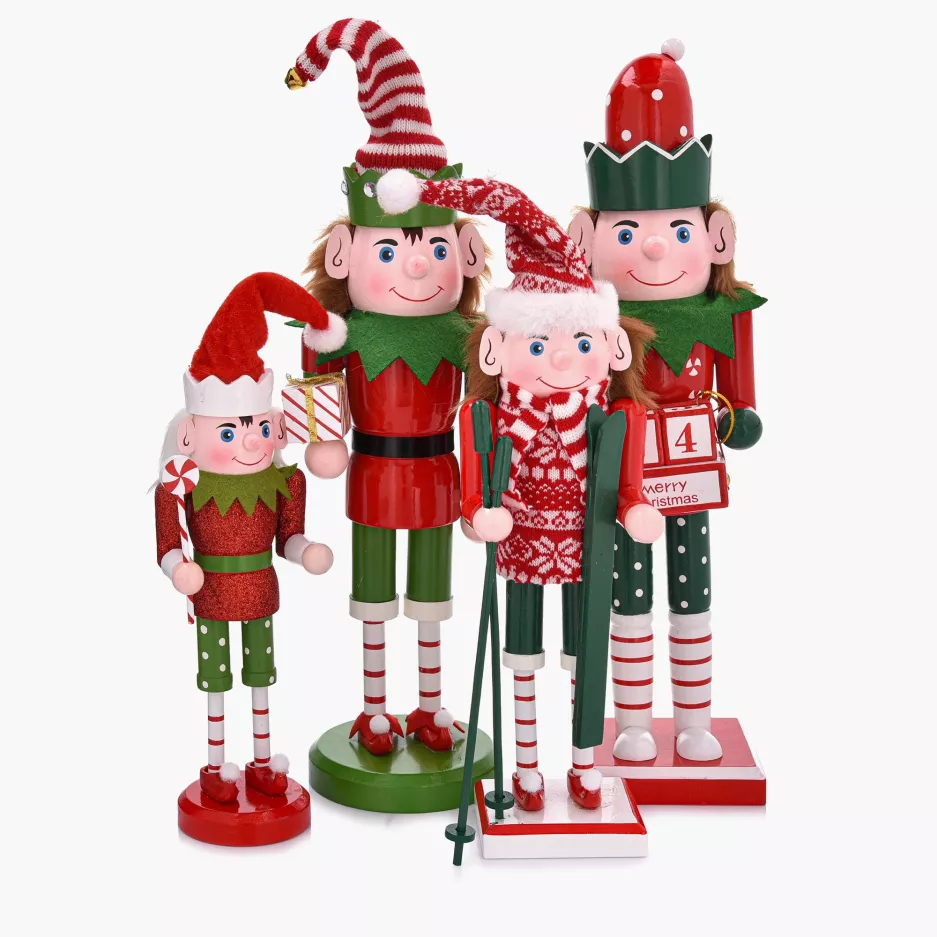 Dekoracja świąteczna figurka z lizakiem DUKA NORALF ELF 25 cm czerwona zielona