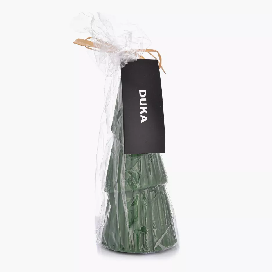 Świeca dekoracyjna świąteczna choinka DUKA JULMYS 18 cm zielona