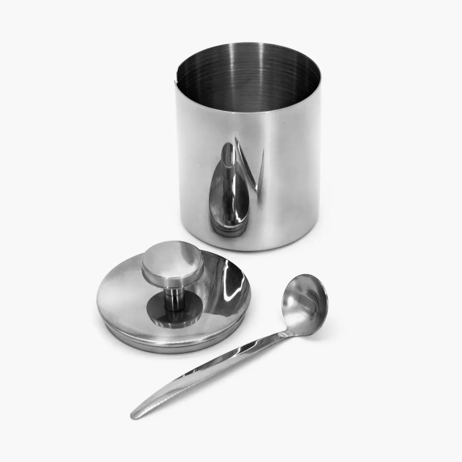 Cukiernica z łyżeczką DUKA BARISTA srebrna stalowa