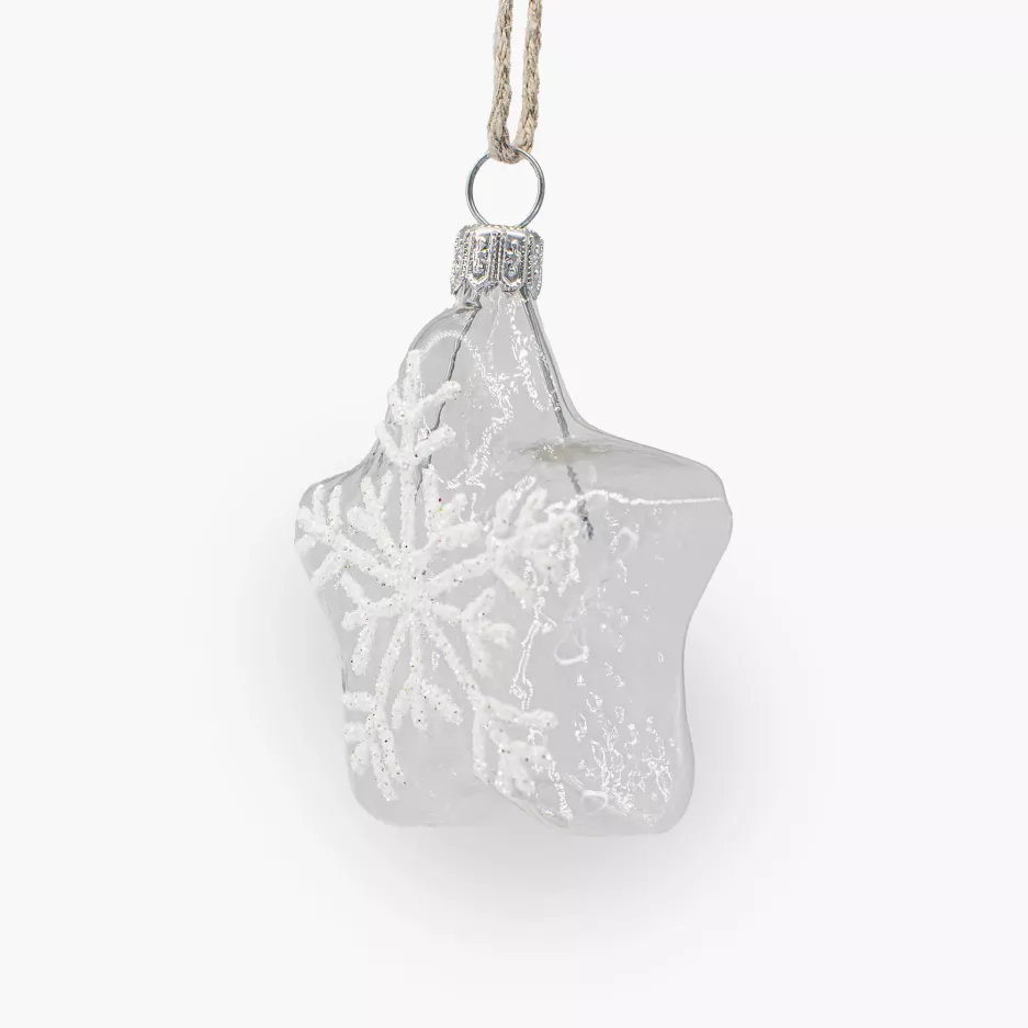 Bombka szklana gwiazdka NORDLJUS 6 cm