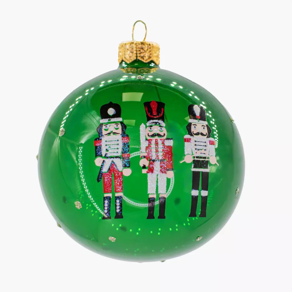 Zestaw bombek szklanych dziadki do orzechów NORDLJUS 8 cm