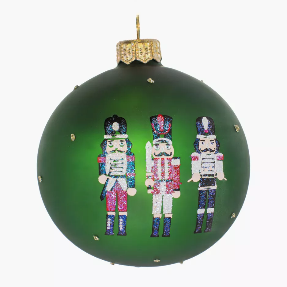 Zestaw bombek szklanych dziadki do orzechów NORDLJUS 8 cm