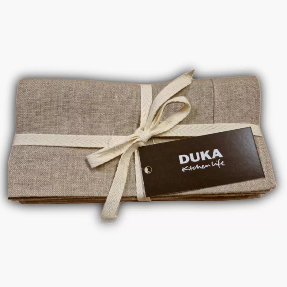 Zestaw 2 serwetek DUKA LYCKLING 40x40 cm 100% len beżowy