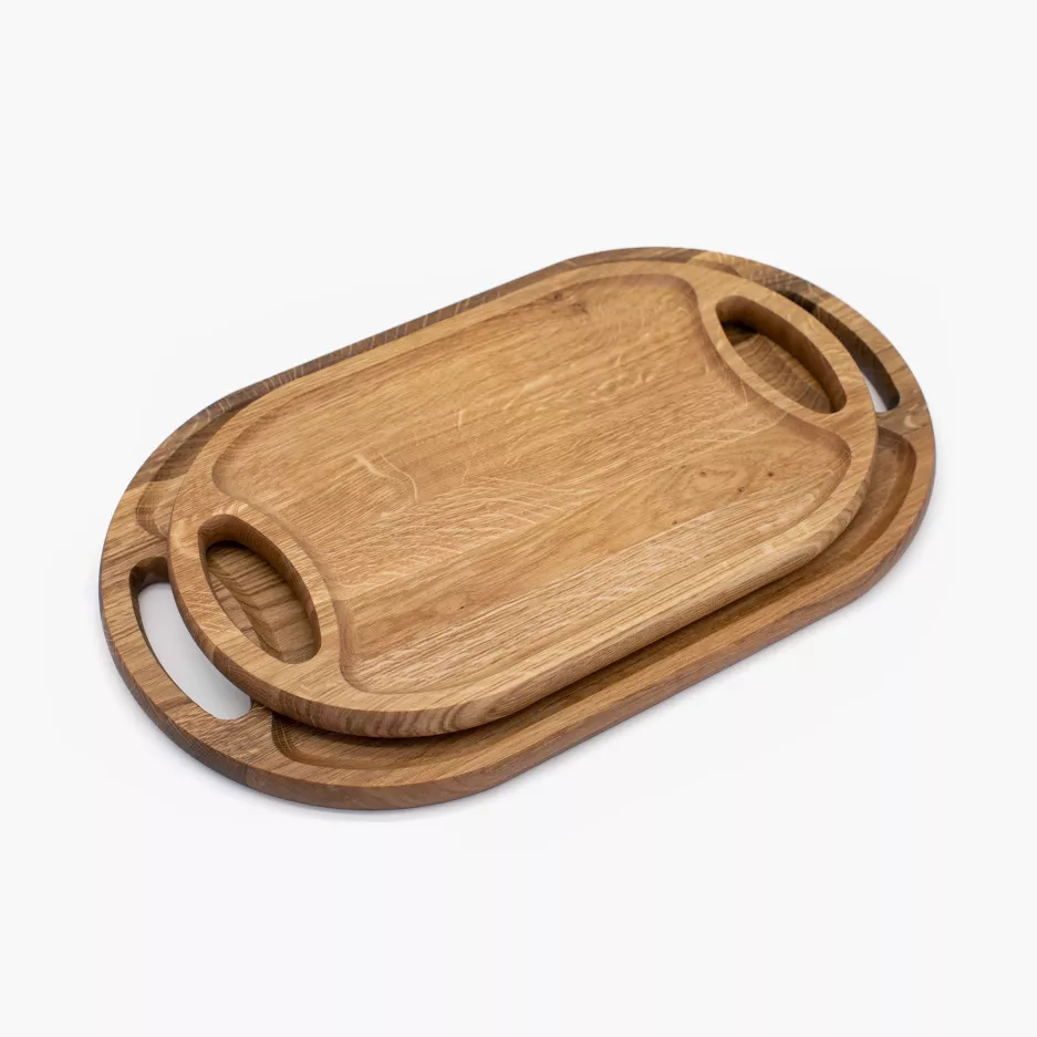 Taca do serwowania DUKA EK 48x29 cm drewniana dębowa