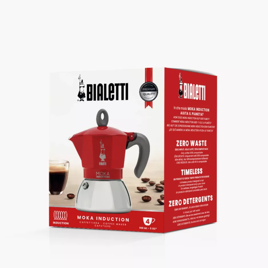 Kawiarka do kuchenki indukcyjnej BIALETTI New Moka czerwona 4tz