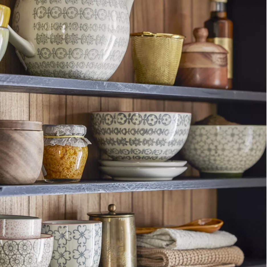 Miska BLOOMINGVILLE KARINE zestaw 2szt. 250ml beżowo-zielona