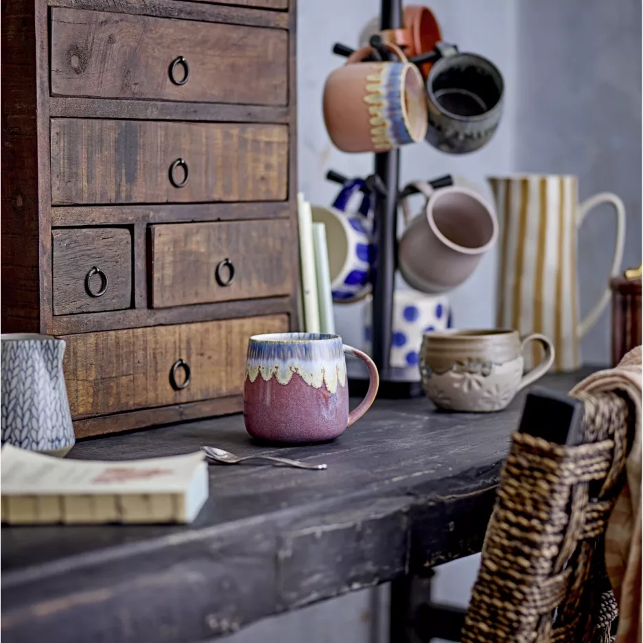 Zestaw 3 kubków BLOOMINGVILLE CLOE 460 ml różowy