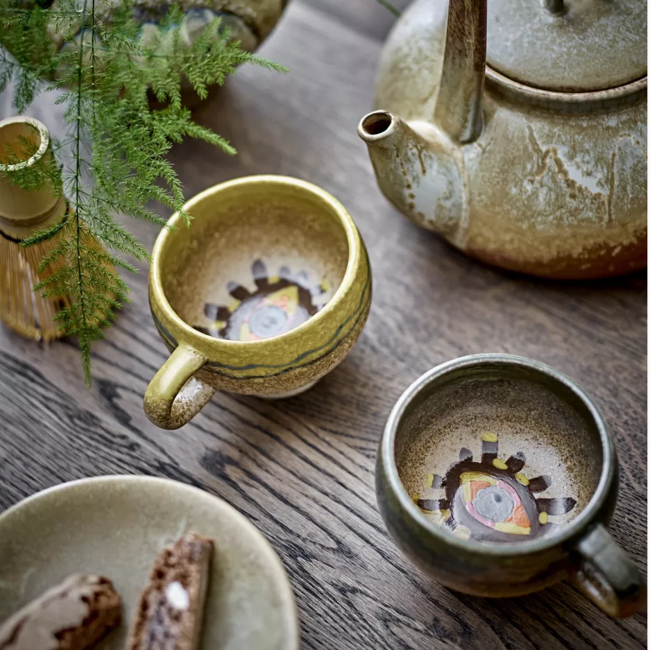 Filiżanka 220ml BLOOMINGVILLE OCULUS zestaw 2 szt brązowa