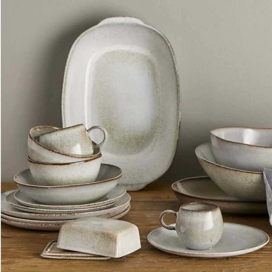 Zestaw obiadowy 12 elementów BLOOMINGVILLE SANDRINE szary