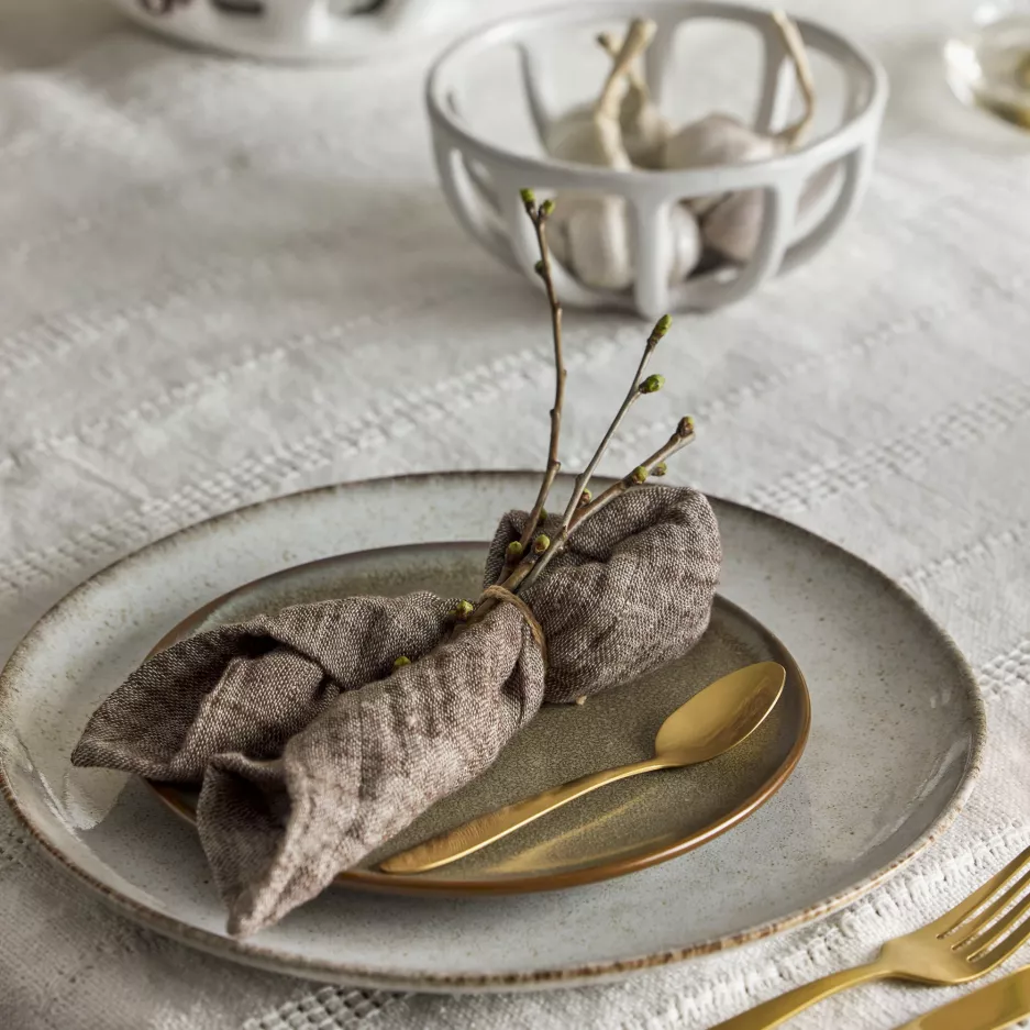 Zestaw obiadowy 12 elementów BLOOMINGVILLE SANDRINE szary