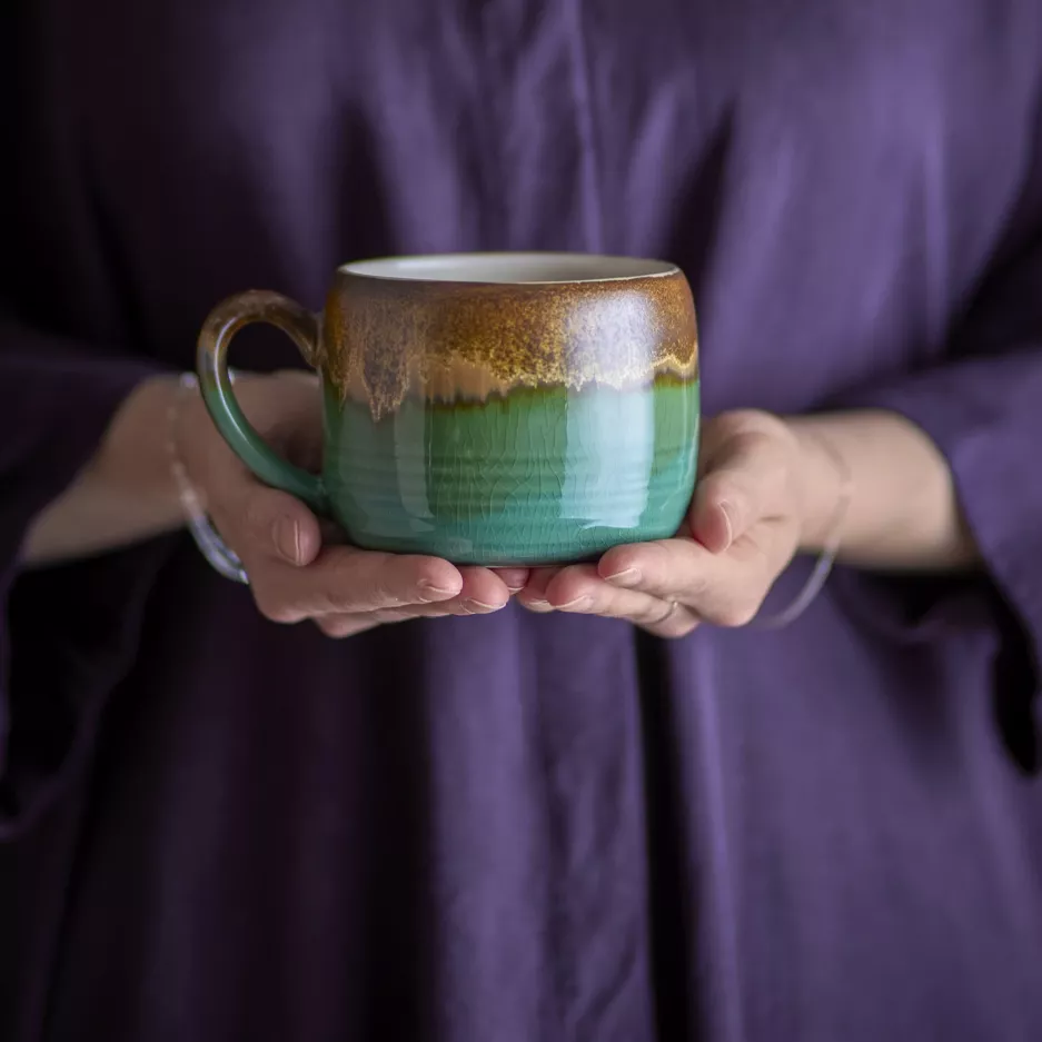 Kubek 400ml zestaw 4 szt. BLOOMINGVILLE SHEEN zielony