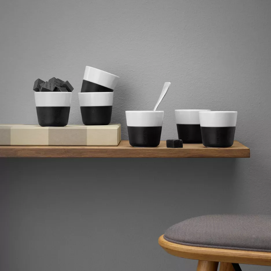 Zestaw 2 filiżanek do Lungo EVASOLO 230ml Carbon Black