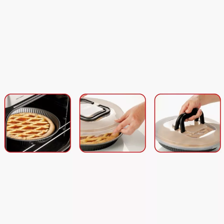 Tortownica z pokrywką GUARDINI 26 cm czarno-szara