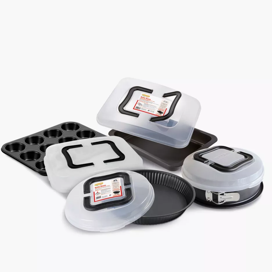 Tortownica z pokrywką GUARDINI 26 cm czarno-szara