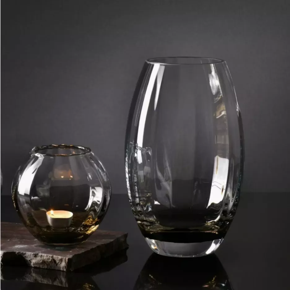 Wazon KROSNO GEMSTONE kwarc dymny 23,5 cm