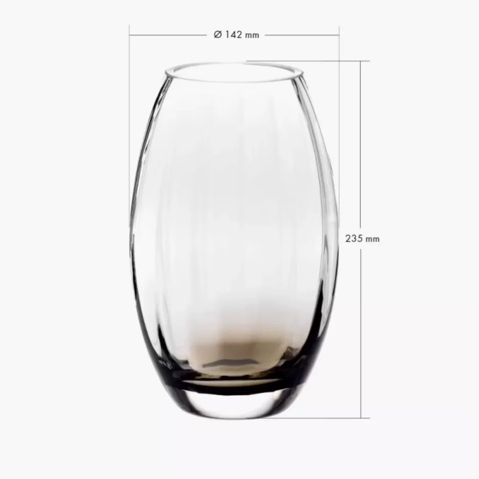 Wazon KROSNO GEMSTONE kwarc dymny 23,5 cm