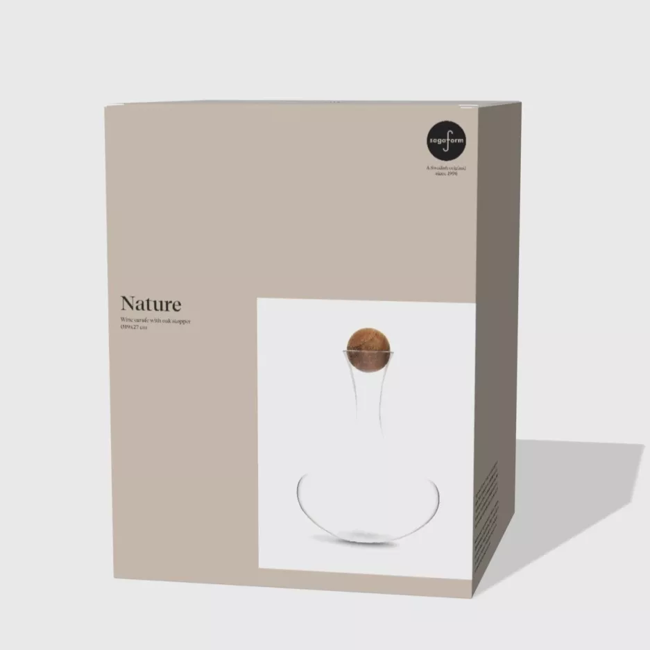 Karafka do wina z dębowym korkiem SAGAFORM NATURE 2l
