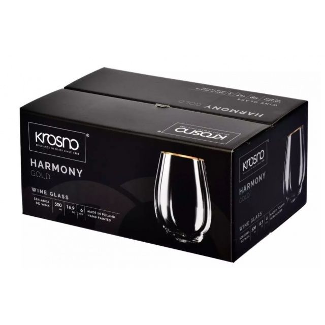Szklanki do wina KROSNO HARMONY GOLD 6 szt. 500 ml