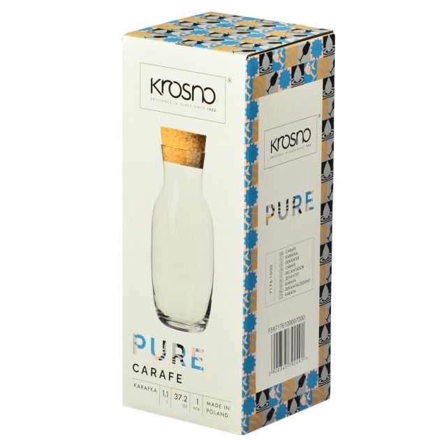 Karafka z korkiem naturalnym KROSNO PURE 1 l