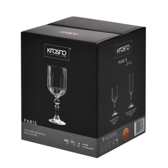Kieliszki do wina KROSNO PARIS 4 szt. 330 ml