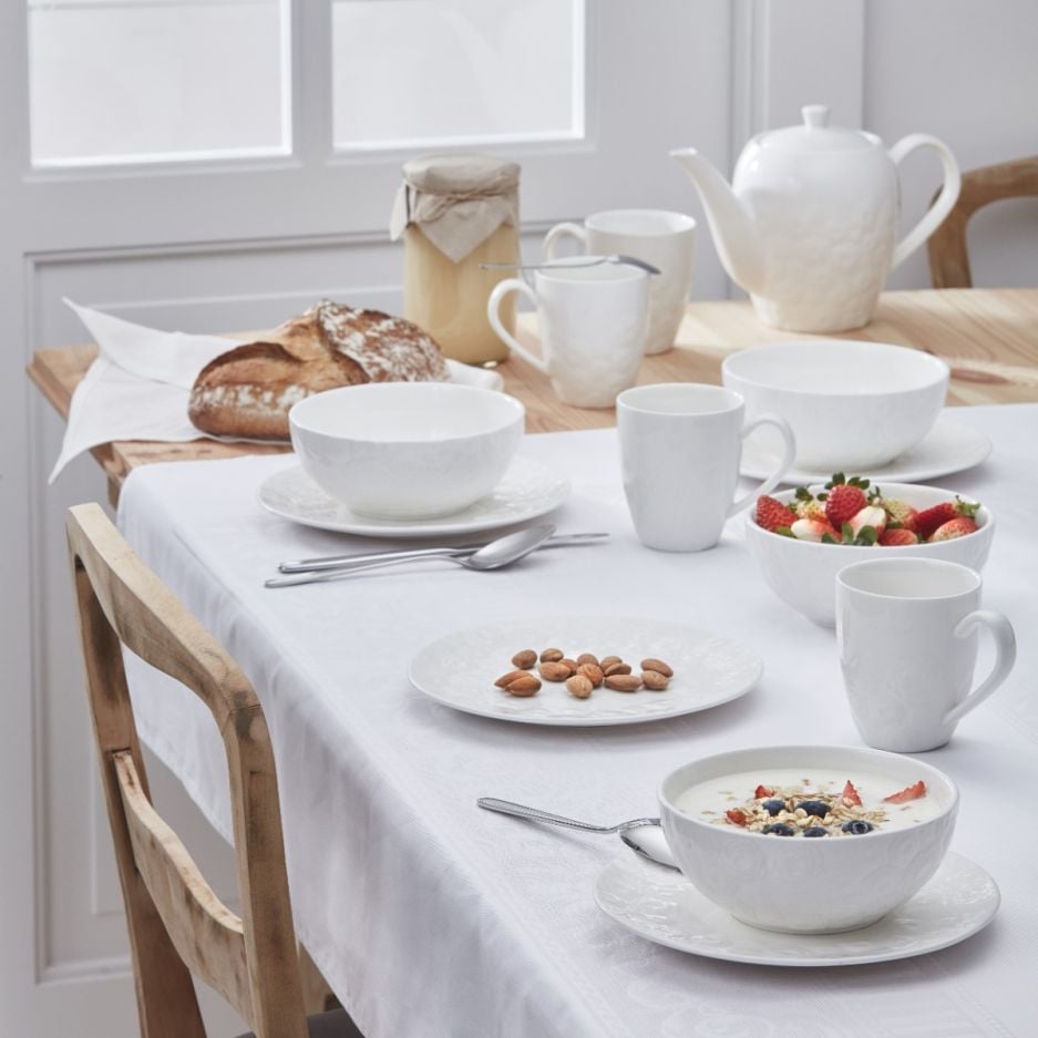 Zestaw śniadaniowy różyczki DUKA SARA 12 elementów porcelana