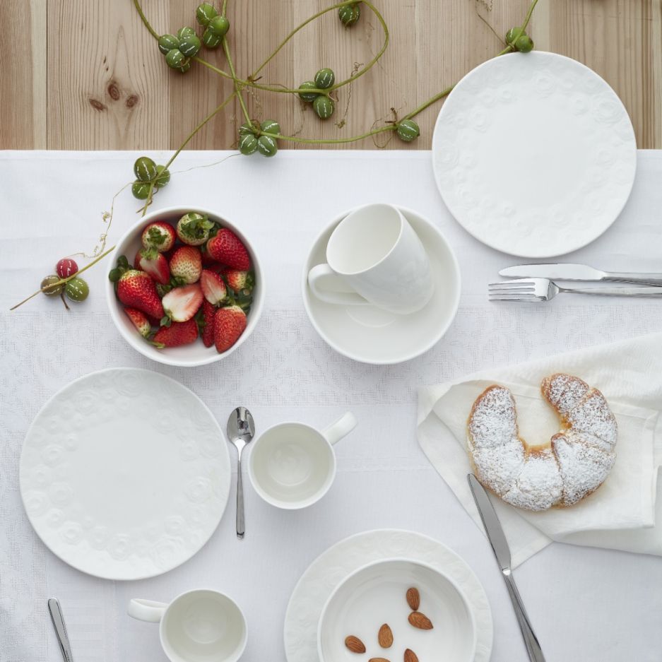 Zestaw śniadaniowy różyczki DUKA SARA 12 elementów porcelana