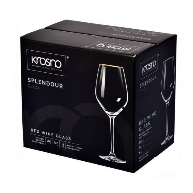 Kieliszki do wina KROSNO SPLENDOUR GOLD 6 szt. 460 ml