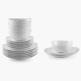 Biała zastawa stołowa porcelanowa DUKA TIME 1215736