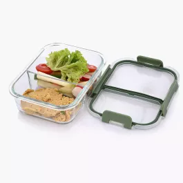 Pojemnik na żywność lunchbox bento DUKA IDEAL LUNCH 980 ml szklany