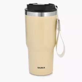 Kubek termiczny DUKA RESA 600 ml kremowy stalowy