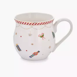 Kubek beczułka świąteczny DUKA LYCKLIG 500 ml porcelanowy