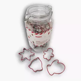 Zestaw 12 wykrawaczek świątecznych DUKA LYCKLIG stalowe