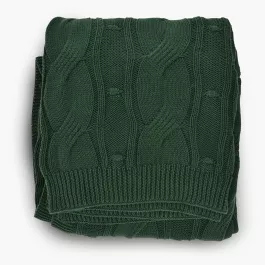 Koc pled DUKA JULIG 170x130 cm zielony bawełniany