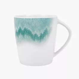 Kubek DUKA SOLVIND 400 ml niebieski biały porcelanowy