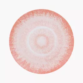 Talerz śniadaniowy DUKA SOLVIND 21 cm biały różowy porcelanowy