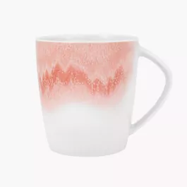 Kubek DUKA SOLVIND 400 ml różowy biały porcelanowy