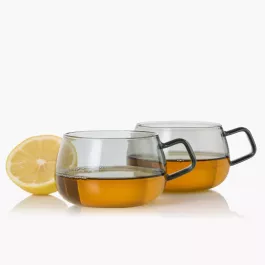Filiżanki do kawy lub herbaty ADHOC YUNA 400 ml 2 szt. przydymione
