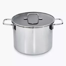 Garnek z pokrywą BERGHOFF HELIX 26 cm 10 l srebrny stalowy