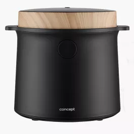 Ryżowar CONCEPT 2L czarny, dekor z drewna