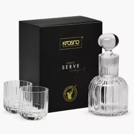 Komplet do whiskey KROSNO Perfect Serve Vintage Karafka 650 ml i 2 szklanki 300 ml