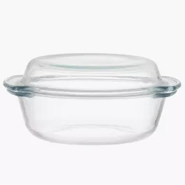 Naczynie żaroodporne z pokrywką MAKU 1,4 l szklane