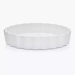 Forma do tarty okrągła DUKA NIKLAS 30 cm biała kamionka