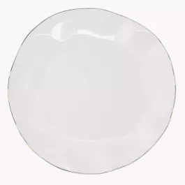 Talerz obiadowy DUKA RIVIERA 26 cm biały złoty porcelana