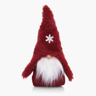 Skrzat gnom świąteczny skandynawski śnieżynka DUKA TONTTU 20 cm czerwony