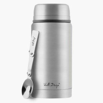 Termos obiadowy na zupę z łyżką VIALLI DESIGN FUORI 750 ml srebrny stalowy